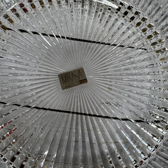 Mikasa Diamond Fire Crystal Cut Glass Hostess Serving Bowl 8.25" WY247/259 - Picture 5 of 11